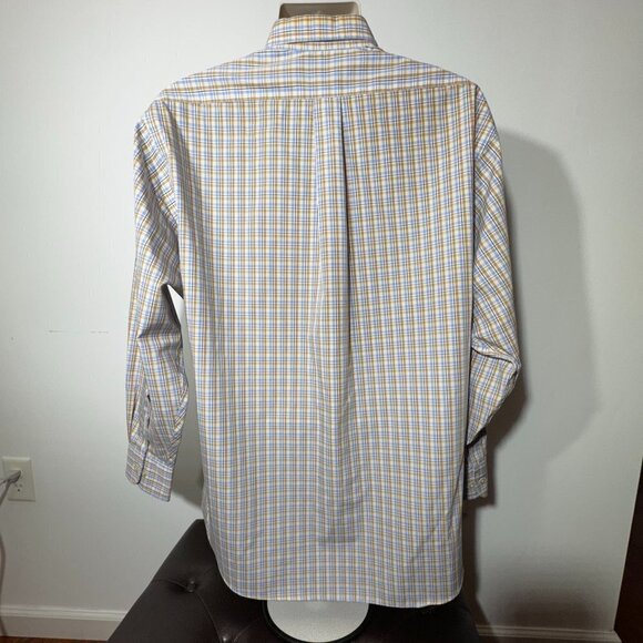 Men's Chaps Plaid Long Sleeve Button Down Dress Shirt - 17 1/2" - Picture 2 of 7
